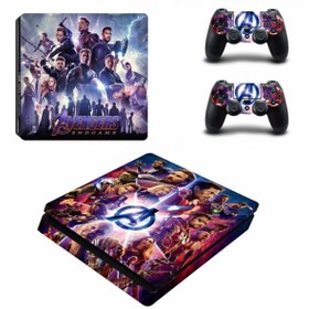 Resim cosy home gift Avengers Playstation 4 Slim Kasa Sticker Kaplama -03 