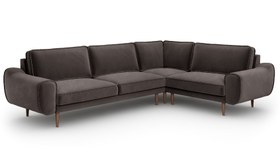 Resim Klem 210 x 290 Köşe Ahşap Ayak - Kadife - Kül Gri / Koyu / Rahat Dolgu 