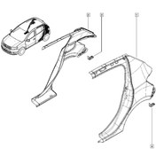 Resim Renault Sol Arka Çamurluk Dacia Sandero 