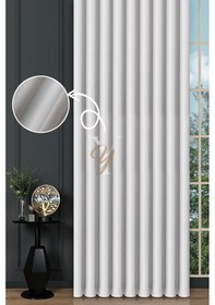 Resim Blackout Fon Perde V-2001 Beyaz Beyaz 