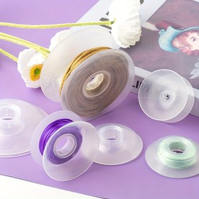 Resim 3 farklı boyutta bulunan şeffaf yumuşak iplik makaraları: 9.4 cm, 6.4 cm, 5.3 cm - 4 büyük, 8 orta, 8 küçük - Zincirleri, iplikleri ve daha fazlasını düzenlemek için mükemmel - HOBBYWORKER markası 