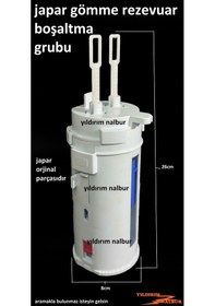Resim Japar Gömme Rezervuar Boşaltma Grubu Çift Kademeli 