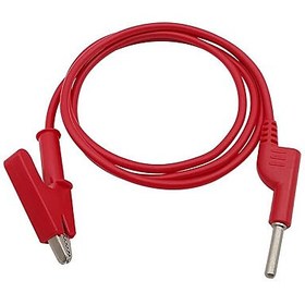 Resim 4mm Banana to Crocodile Clip Converter Test Cable 15A - Red 
