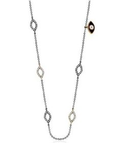 Resim 0.33 Karat Pırlanta Nazar Boncuğu Trend Kolye T13442 Beyaz 