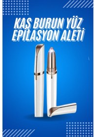 Resim Yüz Epilatör Kıl Kaş Bıyık Tüy Alma Aleti Kaş Bıyık Alma Epilatör 