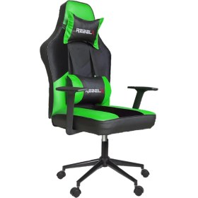Resim Rebelx Oyuncu Koltuğu Zero Krom Ayak Yeşil Renk 