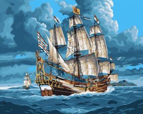 Resim Sayılarla Boyama Seti - Fırtına - 40x50 