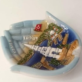 Resim Küllük Kül Tablası Seramik El Görünümlü Türk Bayraklı Ev Ofis Dekor 