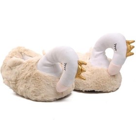 Resim Ayakmod Kuğulu Bej Kadın Panduf 001 