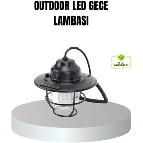 Resim Ilkeshop Retro Kamp Lambası Su Geçirmez Tnabilir Gece Işığı Uzun Pil Ömürlü Çok Renkli 