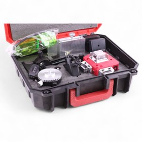 Resim NZB Otomatik Seviye Ölçüm Cihazı Çizgi Lazer Terazi 4D 2 Batarya Yeşil Lazeri Hizalama Tek ve Birlikte 