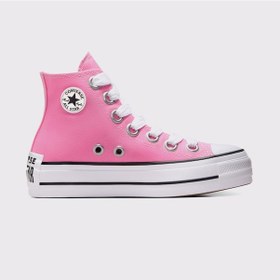 Resim Converse Chuck Taylor All Star Lift Kadın Pembe Platform Sneaker Düz A10423c Pembe 