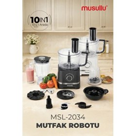 Resim Musullu Mutfak Robotu 10 In 1 2000W MSL-2034 Siyah 