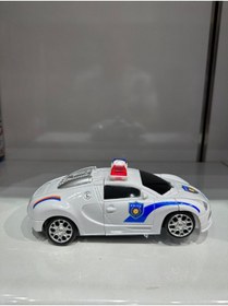 Resim YVZ Dönüşen Robot Olan Oyuncak POLİS ARABASI Çarp ve Devam Et 22 cm 