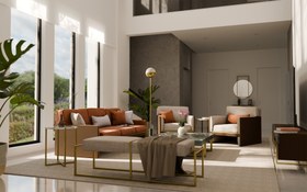 Resim FAMED Oturma Grubu - Açık Gri Kadife 