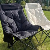 Resim Outdoor rekreasyon Ay Sandalyesi Kalınlaştırılmış Açık Hava Kampı Rahat Oturma Hafif Katlanabilir Yüksek Sırtlı, Dayanıklı ve Güvenilir Sağlam ve Uzun Ömürlü, Güvenli ve Güvenceli 
