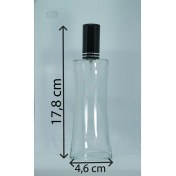 Resim Parfüm Şişesi 100 ml (2 Adet) (TEKRAR DOLDURULABİLİR) Eyfel Siyah Kapak Plastik Valf Boş Şişe 