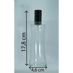 Resim Parfüm Şişesi 100 ml (2 Adet) (TEKRAR DOLDURULABİLİR) Eyfel Siyah Kapak Plastik Valf Boş Şişe 