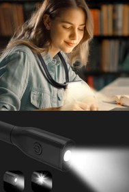 Resim Empressco Esnek Renkli LED Şarjlı Kitap Okuma Işığı, Ayarlanabilir ve Güçlü Işık Kaynağı 