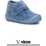 Resim Vicco Color Model Rahat Kalıp Unisex İlk Adım Bebek ve Çocuk Ev Ayakkabısı Kot Panduf 
