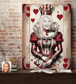 Resim Bk Gift Kişiye Özel Maça Kızı Kraliçe Kanvas Tablo-2 70x100 , Sevgiliye Hediye, Arkadaşa Hediye Kobitmeyencom33361 Bk Gift 