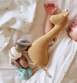 Resim Amigurumi Naturel Zürafa Oyuncak 