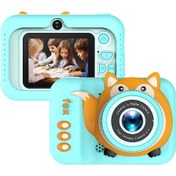 Resim Leezsing Çocuklar İçin 20mp Ön Ve Arka Kameralı 720p Oyunlu Dijital Fotoğraf Makinesi, 2.0 İnç Ekran, 4x Zoom, Yeşil 