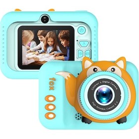 Resim Ruicoo Çocuklar İçin Eğlenceli 20mp Ön-arka Kameralı Oyunlu Dijital Fotoğraf Makinesi 