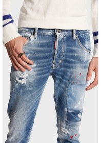 Resim Dsquared2 Erkek Kot Pantolon S74lb1456 S30663 470 Lacivert 