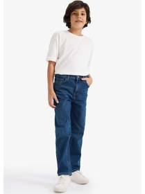 Resim Defacto Erkek Çocuk Straight Fit Düz Paça Jean Pantolon F8430a826smnm34 Mavi-nm34 