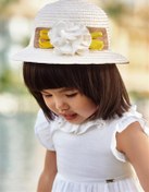 Resim Mayoral Kız Bebek Çiçekli Hasır Şapka 