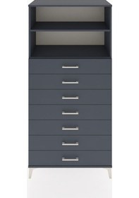 Resim Hyperion Dolap 2 Raflı 7 Çekmeceli 88x44x182 Antrasit-antrasit Antrasit 