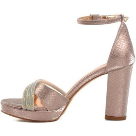 Resim Ayakmod 655386 Z Rose Taşlı Kadın Platform Topuklu Ayakkabı Rose 