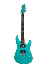 Resim Schecter C-6 Deluxe Elektro Gitar Satin Aqua 