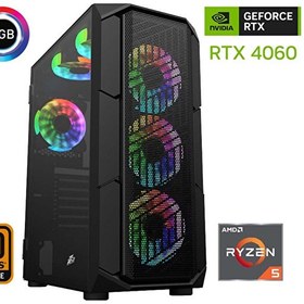 Resim Xaser XSR442 Ryzen 5 5600 16 GB RAM 1 TB M.2 NVMe SSD 8 GB RTX 4060 Ekran Kartı FreeDOS Oyun Bilgisayarı 
