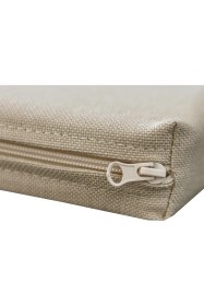 Resim Yastıklı Katlanabilir Şezlong Minderi 180 x 55 x 5, Krem, Sünger Dahil 