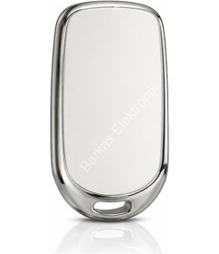 Resim Fiat Egea Nano Anahtar Koruma Kılıfı Beyaz Renk Gümüş Kenar 