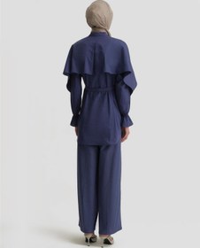 Resim Armine Pelerin Detaylı Pamuk Tunik 25y4606 Puslu Mor 
