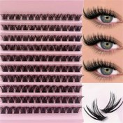 Resim 1 Kutu Wispy D Kıvrım Küme Kirpikler 8-16mm - Doğal Görünüm Bireysel Kirpik Uzatmaları, Kabarık Hacim, Kendin Yap Uygulama, Parfümsüz, Küme Kirpikler, Kirpik Uzatma 