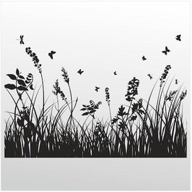 Resim Folyo Sticker Kelebek Adkpquy673 80cm Uzunluk Siyah 