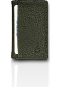 Resim Compact Vegan Şeffaf Kimlik Ve Kredi Kartı Cüzdanı - Türkiye Üretimi Yeşil 