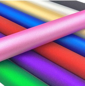 Resim Sones 30 X 100cm Parıltılı Yapışkan El Sanatları Kalıcı Vinil Film Bardak Duvar Cam Dekoru İçin Gül Kırmızısı 