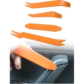 Resim Çok Fonksiyonlu 4 Parça Oto Teyp Döşeme Trim Sökme Aparatı 