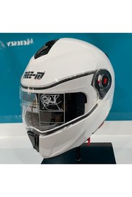 Resim Free-M 961 Çeneden Açılır Kask Güneş Vizörlü (Beyaz) 