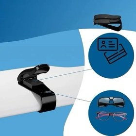 Resim Içi Gözlük Tutucu Kart Tutucu Minimalist Yaylı Klips Oto Gözlük Tutucu Siyah 