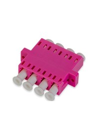 Resim Lc-Lc 10G Quad Multimode Om4. Flanşlı Fiber Optik Adaptör 