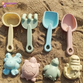 Resim Renkli Plaj ve Su Oyuncak Seti - 10 Parça Dayanıklı Eğlence - MAVİ 