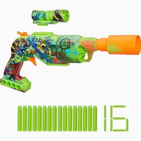 Resim Nerf Zombie Driller 5 Dart Kapasiteli Aksesuarli Oyuncak Blaster - Yeşil 