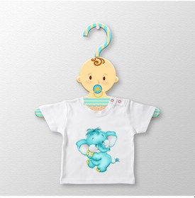 Resim Kişiye Özel Sevimli Bebek Tasarımlı Ahşap Çocuk Elbise Askısı - 1 Çok Renkli 