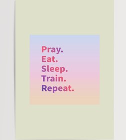 Resim Dua Et Ye Uyu Tren Tekrarla - 15x21 cm 